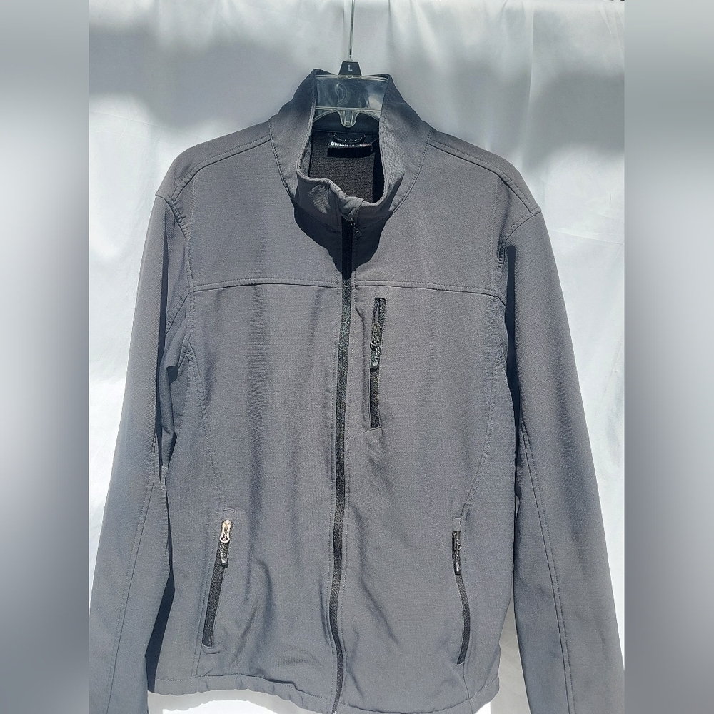 Swiss tech Jacket, Gray, Sz Large
